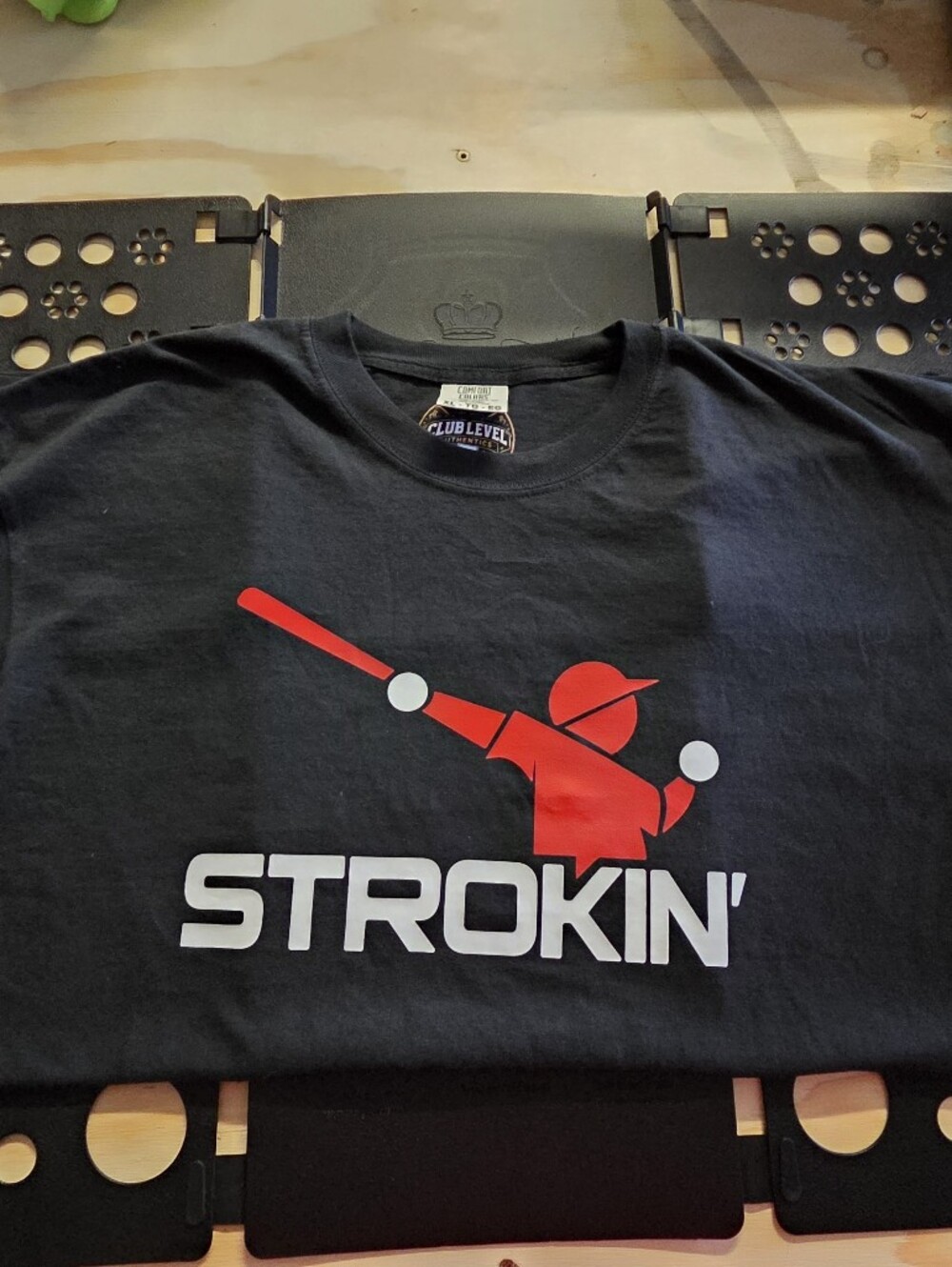 Comfort Colors Black Short-Sleeve Tee with Red Graphic Accents